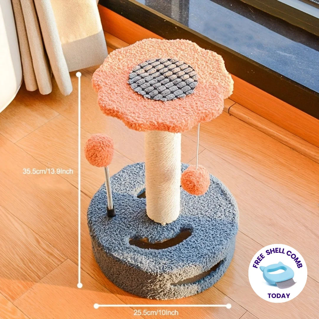 Sunflower Cat Tree & Scratching Post-orange