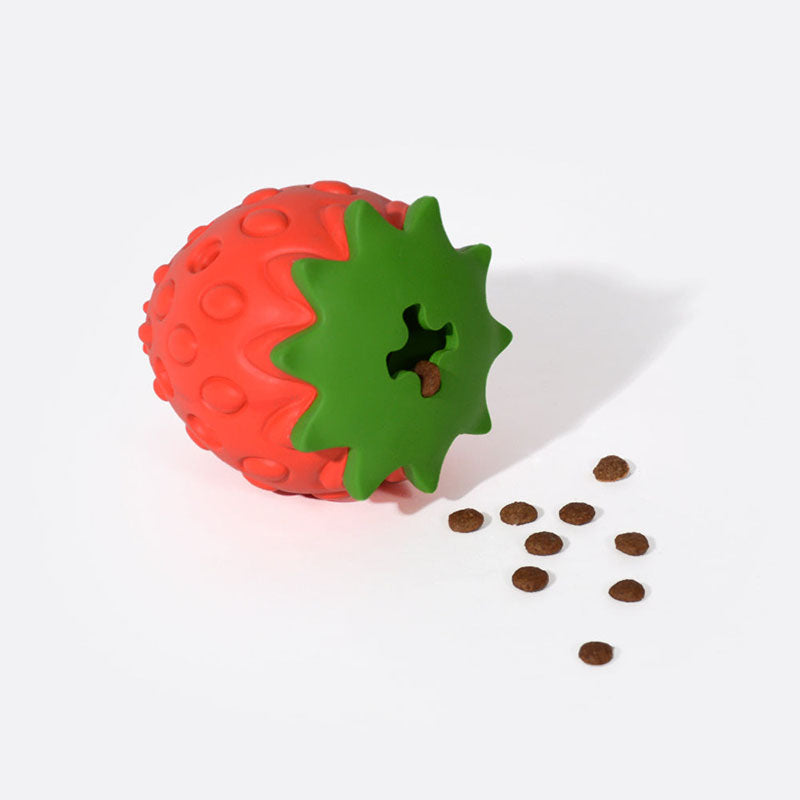 Treat Dispensing Dog Toy - Strawberry