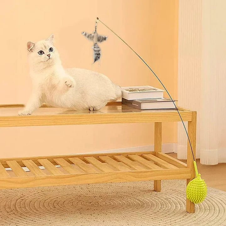 Interactive Bird Simulation Cat Toy With Corner Groomer