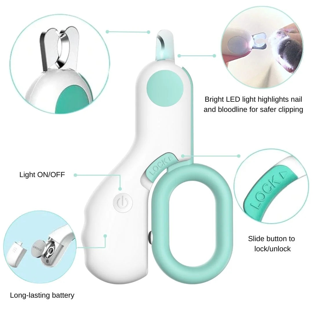 Cat Nail Clipper with LED Light