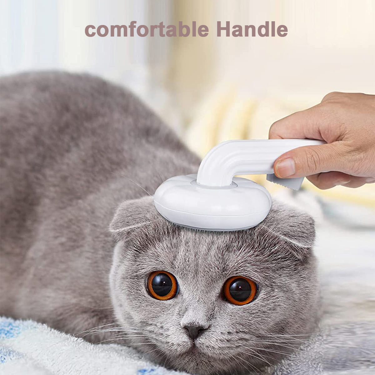 Self-cleaning pet brush