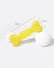 Treat Dispensing Dog Toy - Yellow Bone